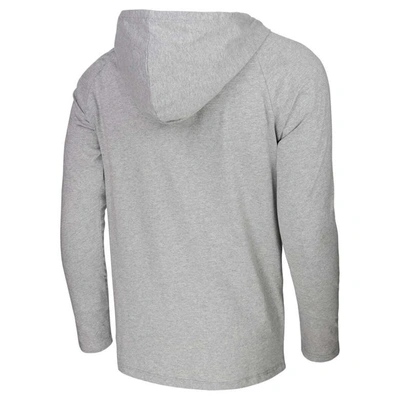 Stadium Essentials Heather Gray Brooklyn Nets Atrium Raglan Long Sleeve Hoodie T-shirt In Heather Gray