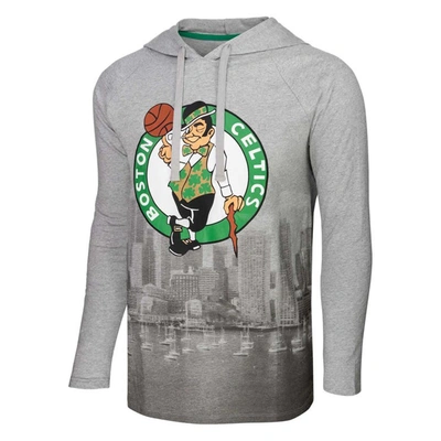 Shop Stadium Essentials Heather Gray Boston Celtics Atrium Raglan Long Sleeve Hoodie T-shirt