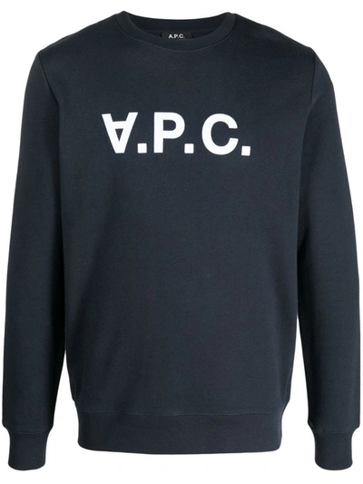 Shop A.p.c. Vpc Organic Cotton Sweatshirt In Blue