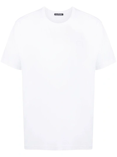 Shop Acne Studios Logo Cotton T-shirt In White