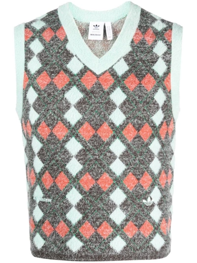 Shop Adidas Originals By Wales Bonner Wb Knit Vest Clothing In Multicolor
