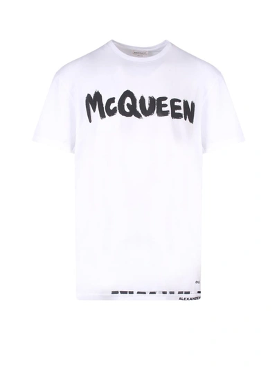 Shop Alexander Mcqueen T-shirt In White