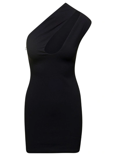 Shop Solace London Black Alexa Cut-out Minidress In Crepe Knit Woman