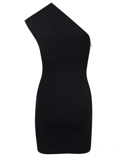 Shop Solace London Black Alexa Cut-out Minidress In Crepe Knit Woman