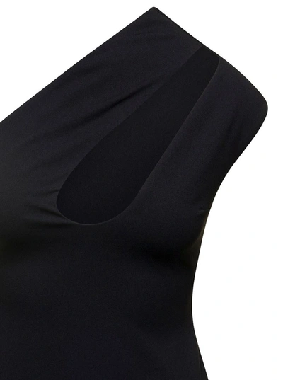 Shop Solace London Black Alexa Cut-out Minidress In Crepe Knit Woman