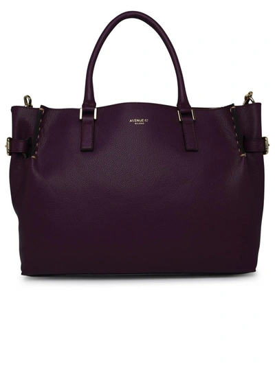 Shop Avenue 67 Burgundy Leather 'tatiana' Bag In Violet