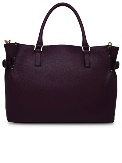 Shop Avenue 67 Burgundy Leather 'tatiana' Bag In Violet