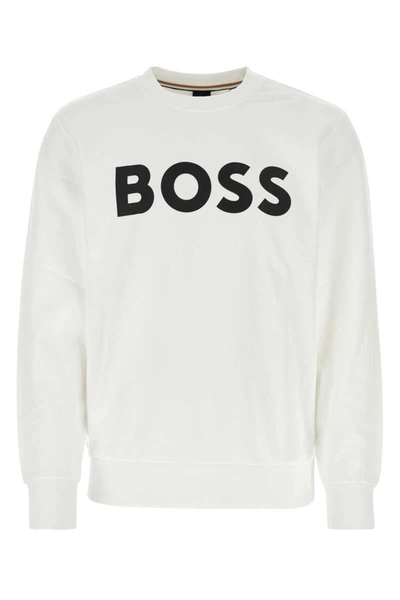Shop Hugo Boss Boss Sweatshirts In White