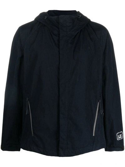 Shop C.p. Company Hooded Jacket Clothing In Blue