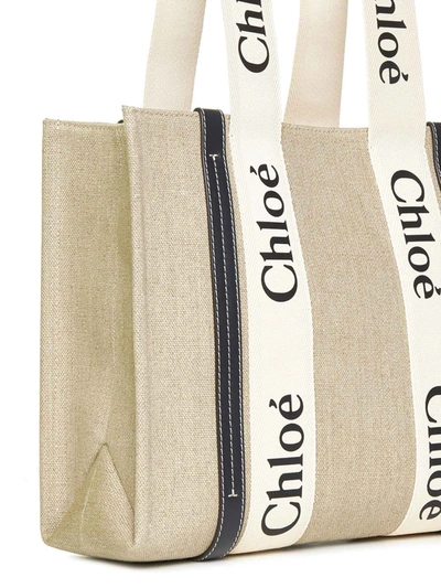 Shop Chloé Chloè Bags In White - Blue 1
