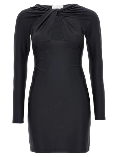Shop Coperni 'twisted Cut-out' Dress In Black