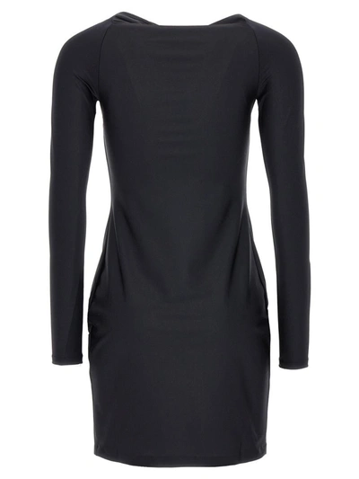 Shop Coperni 'twisted Cut-out' Dress In Black