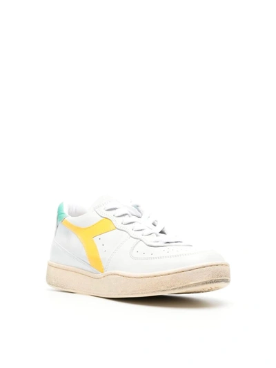 Shop Diadora Mi Basket Low Used Sneaker Shoes In Yellow & Orange