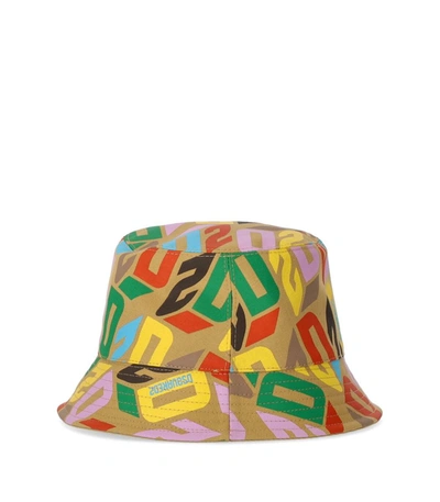 Shop Dsquared2 D2 Monogram Multicolor Bucket Hat