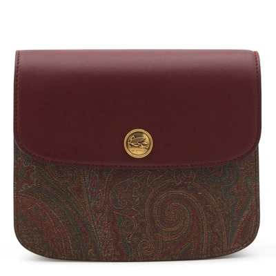 Etro Shoulder Bag Magnetic Closure In Bordeaux