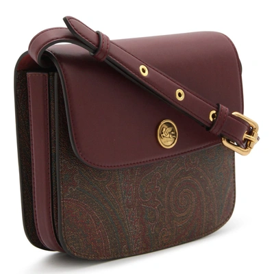 Etro Shoulder Bag Magnetic Closure In Bordeaux