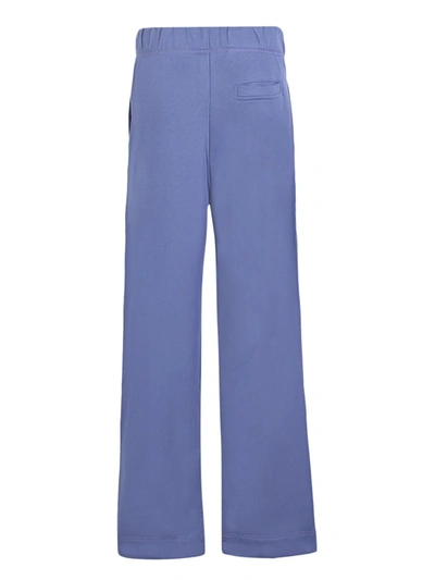 Shop Ganni Trousers In Blue