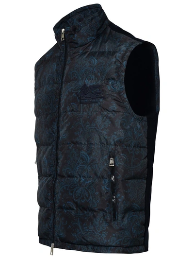Shop Etro Navy Polyester Travel' Vest In Blue