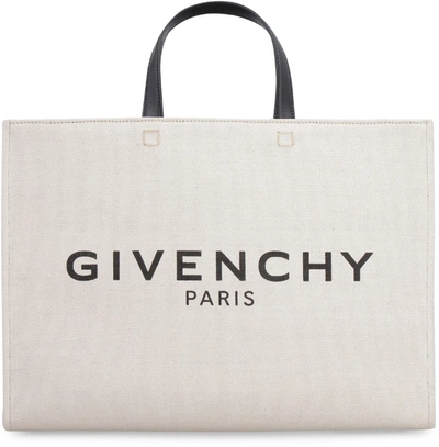 Shop Givenchy G Canvas Tote Bag In Ecru