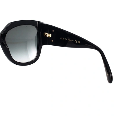 Gucci Gg1407s 001 Butterfly Sunglasses In Black