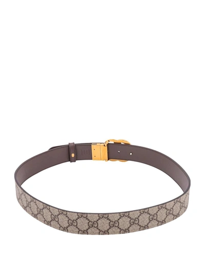 Gucci Women Gg Marmont Reversible Belt In Neutral
