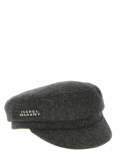 Shop Isabel Marant 'evie' Hat In Gray