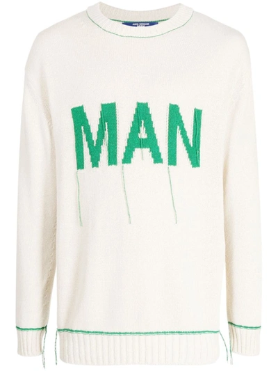 Junya Watanabe Man Sweater In 1 Natural X Green