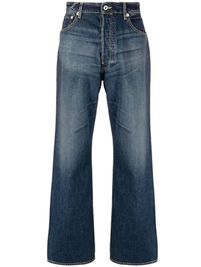 Shop Kenzo Dark Stone Suisen Relaxed Jean Clothing In Dd Dark Stone Blue Denim