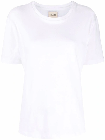 Shop Khaite Mae Short Sleeve T-shirt Clothing In 100 White