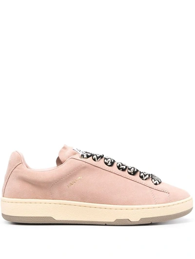 Shop Lanvin Lite Curb Low Top Sneakers Shoes In Pink & Purple