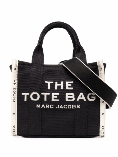 Shop Marc Jacobs The Jacquard Small Tote  Bags In Black
