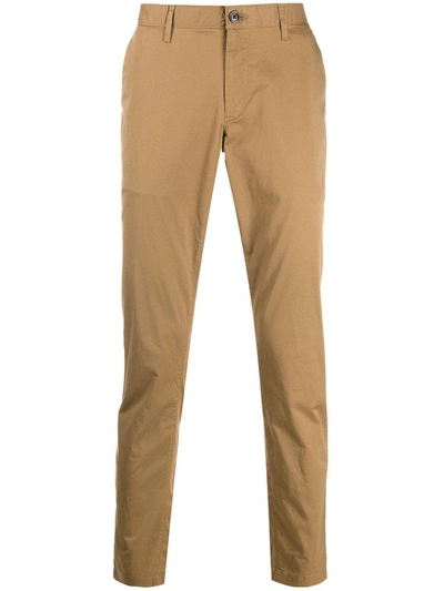 Shop Michael Kors Skinny Wash Plain Chino Trousers Clothing In Brown