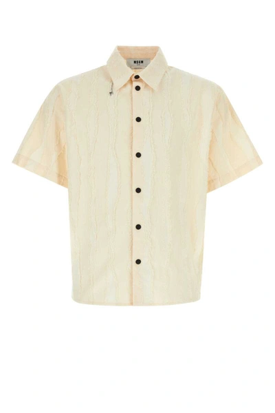 Shop Msgm Shirts In Yellow