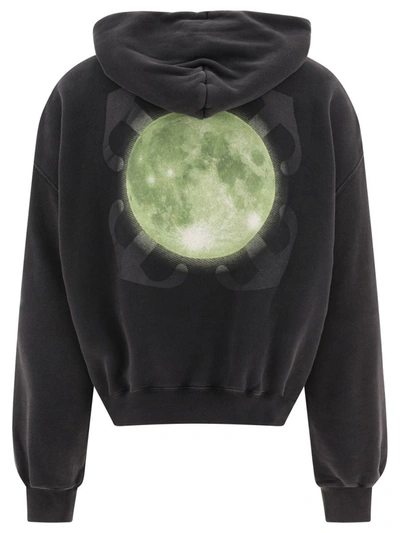 Shop Off-white "super Moon Arrow" Hoodie In Black