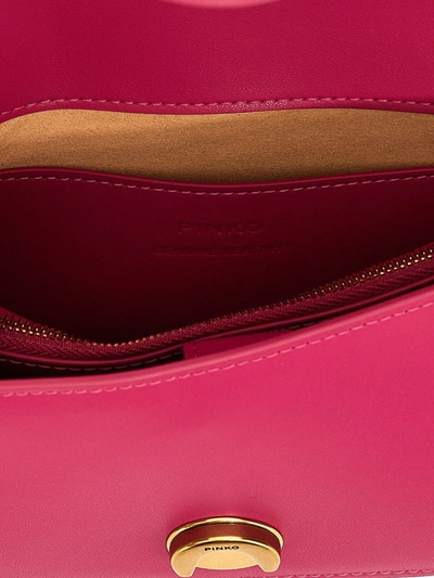 Shop Pinko 'love One Mini' Crossbody Bag In Fuchsia