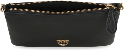 Shop Pinko Leather Crossbody Bag In Black