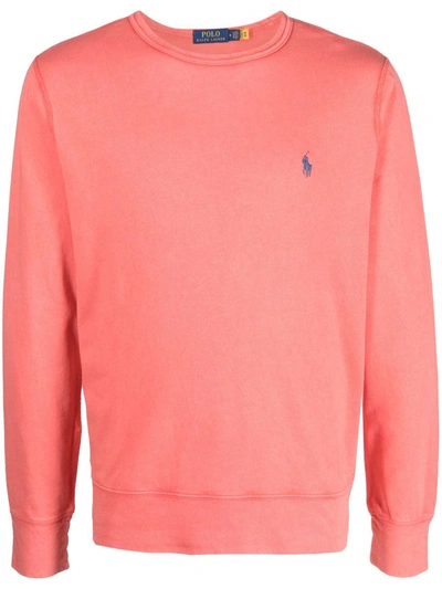 Shop Polo Ralph Lauren Spa Terry-lsl-sws Clothing In Red Reef