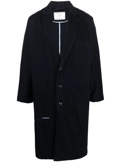 Shop Société Anonyme Loose Coat Rinse Clothing In Blue