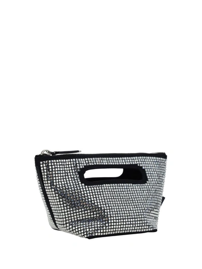 Shop Attico The  Handbags In Black/crystal