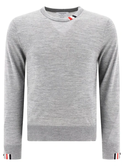 Shop Thom Browne "jersey Stitch" Sweater In Grey
