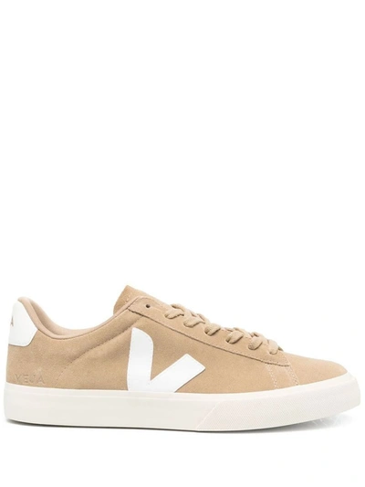 Shop Veja Campo Suede Shoes In Dune White