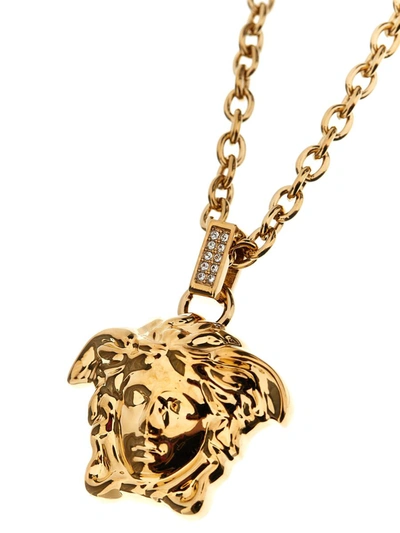 Shop Versace 'medusa' Necklace In Gold