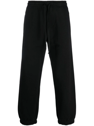 Versace Jeans Couture Embroidered-logo Track Pants In Black