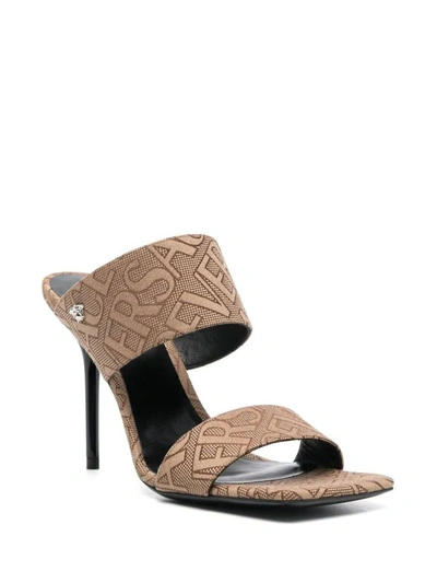 Shop Versace With Heel In Beige+marrone+palladio