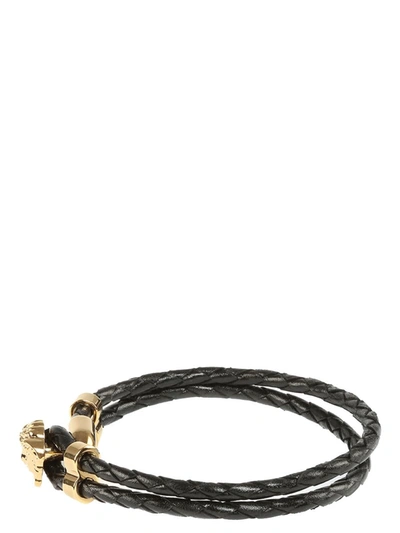 Shop Versace ‘medusa' Bracelet In Black