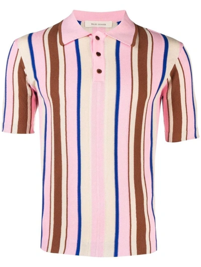 Shop Wales Bonner Optimist Polo Shirt Clothing In Pink & Purple