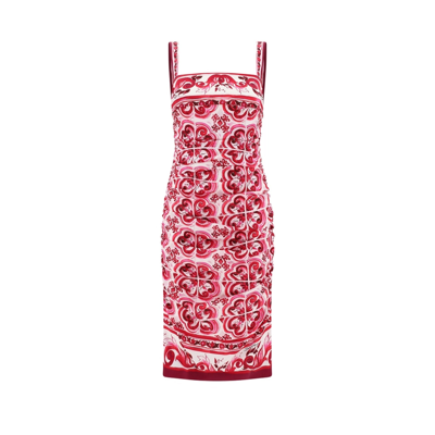 Shop Dolce & Gabbana Majolica Print Dress