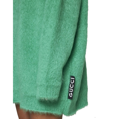 Shop Gucci Mohair Blend Mini Sweater Dress