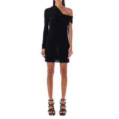 Shop Saint Laurent One Sleeve Dress