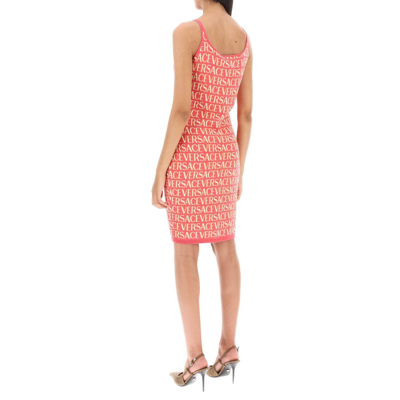 Versace Allover Logo-print Knitted Dress